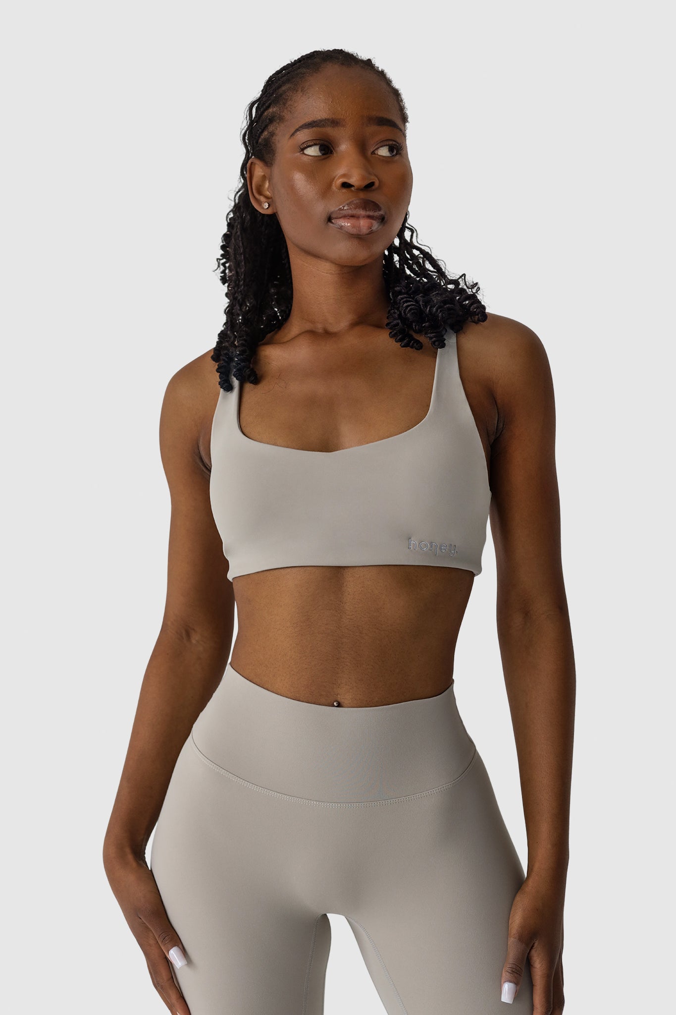Luxe Sports Bra | Honey Latte Nude