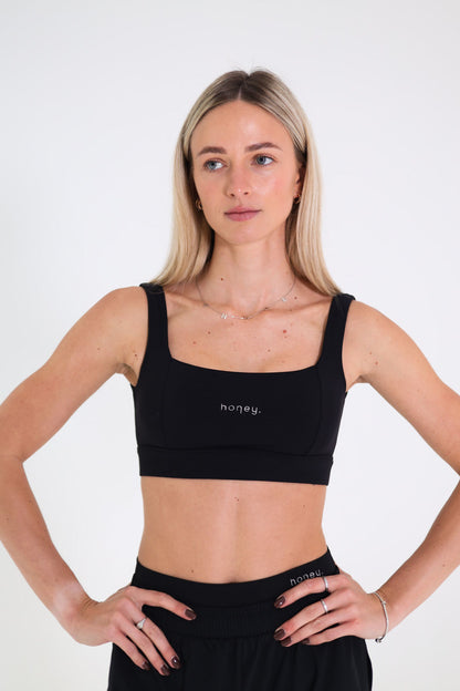 Run Sports Bra | Onyx