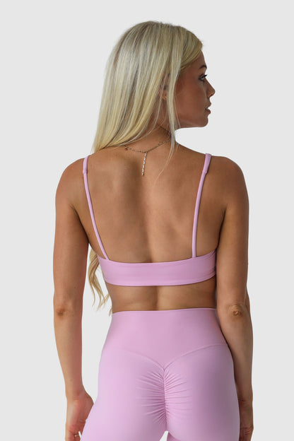 Luxe Sports Bra | Sweetheart Pink